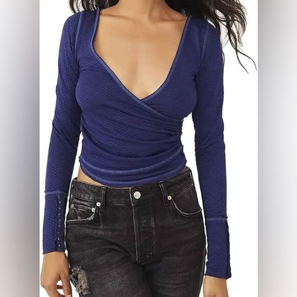 Free People Penny Top in Ink Combo - Picture 1 of 15